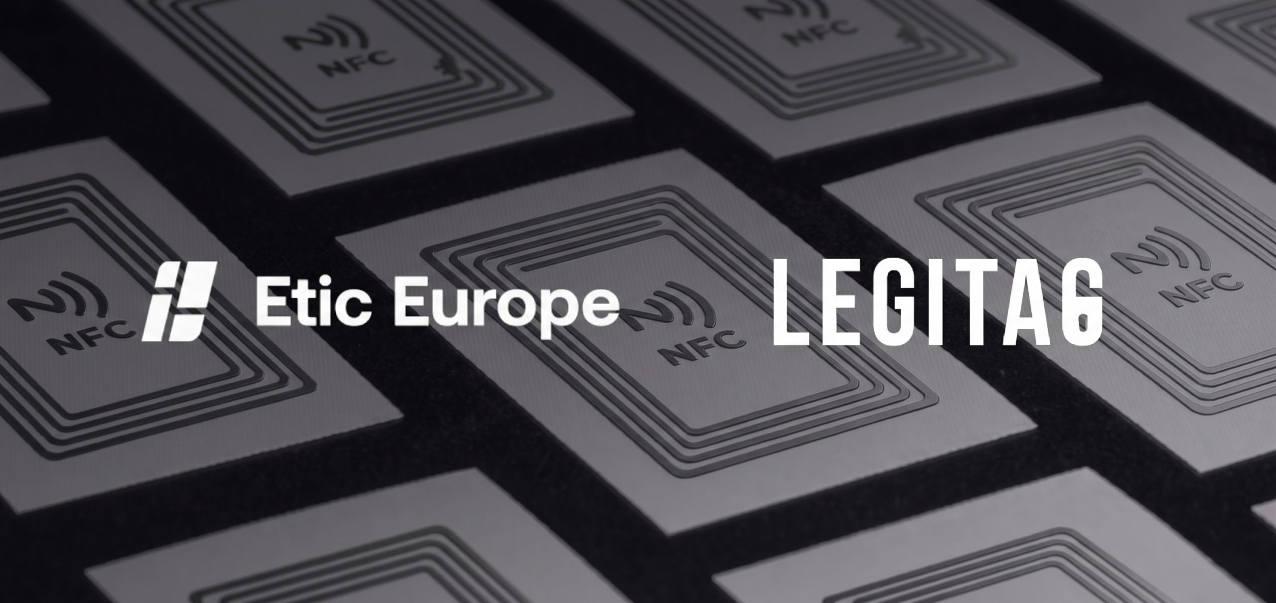Etic Europe and Legitag logos on NFC labels for a digital product passport